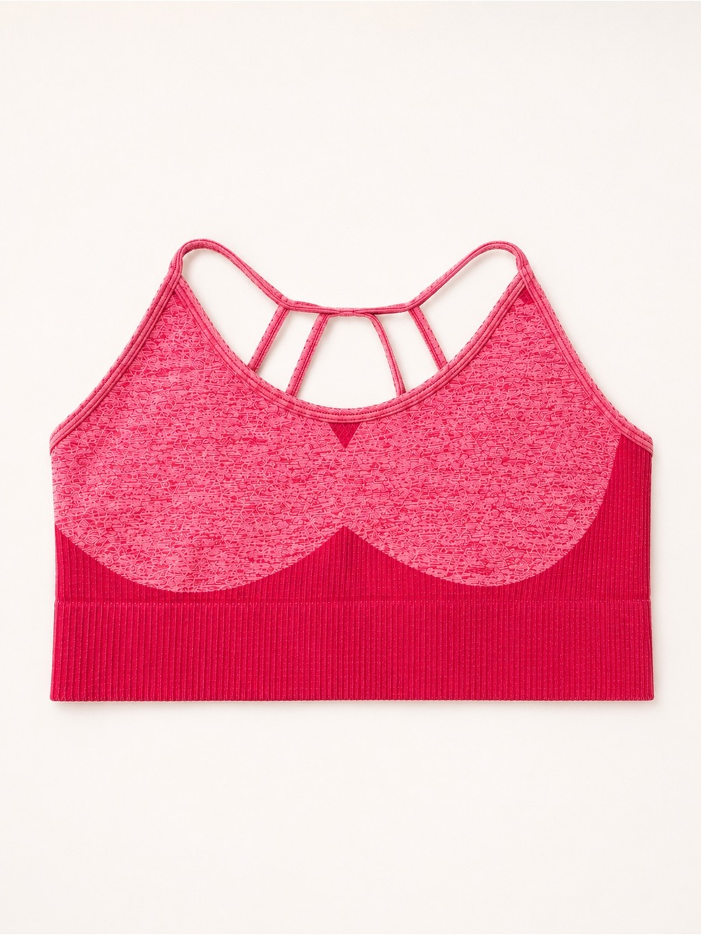 5/$25 🎉 Pink Strappy Seamless Sports Bra | Size Medium